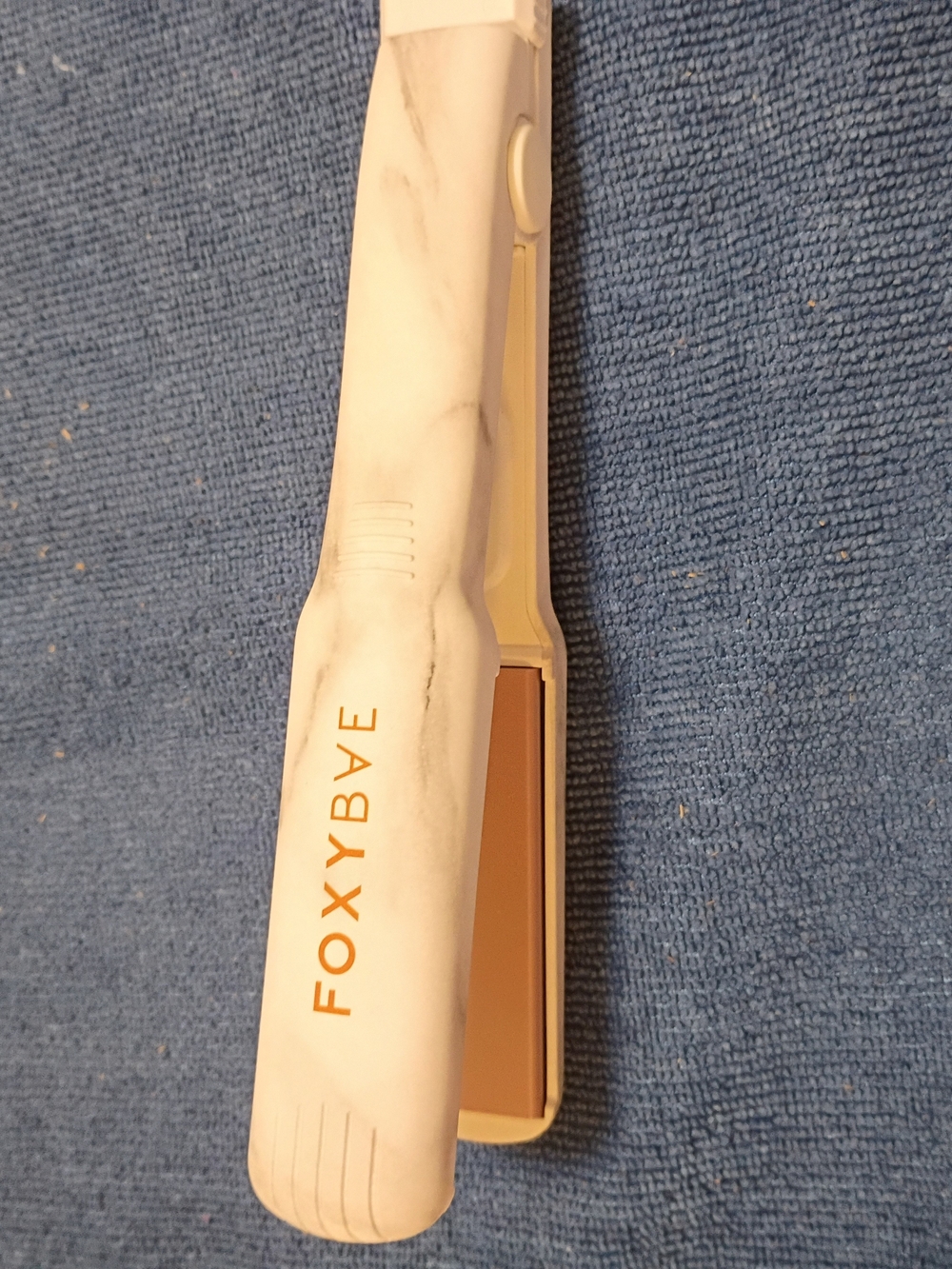FoxyBae White Marble Mini Flat Iron - Compact Hair Straightener